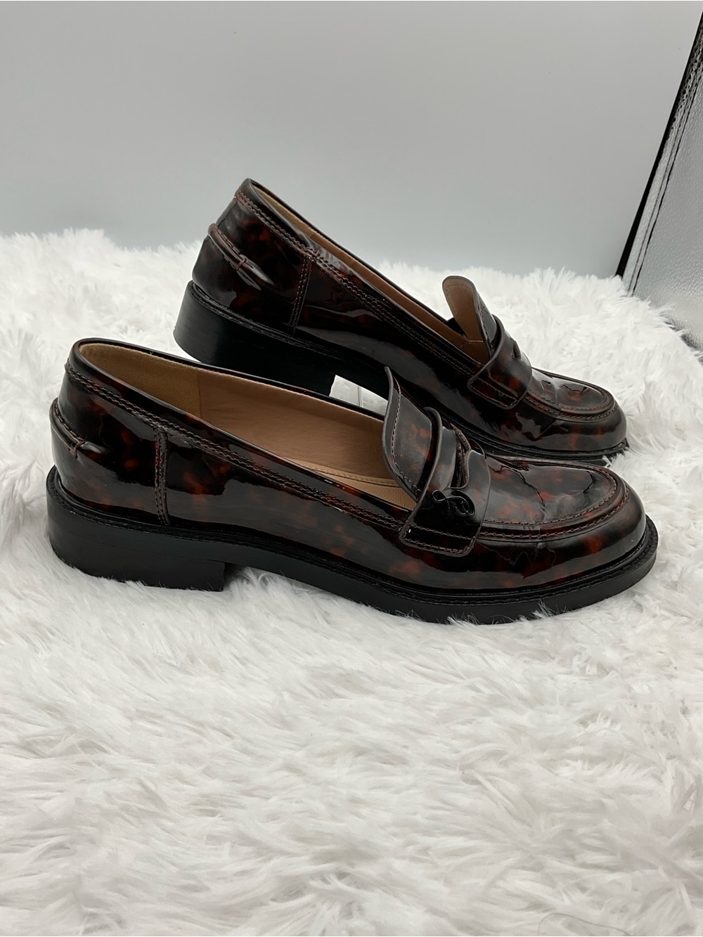 Sam Edelman Loafers Size Brown and Black Colin Tortoiseshell Print - Picture 4 of 10